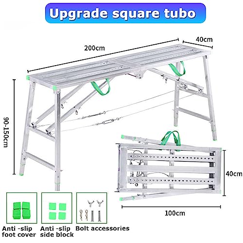 Échafaudage polyvalent portable avec plateforme réglable pour établi - 3