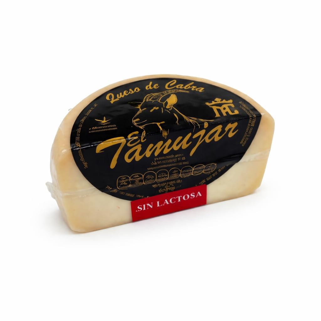 El Tamujar Queso de Cabra Artesano Extremeño 350 g Aprox. – Leche Cruda – Curado – Pasta Semiblanda – Sabor Intenso y Persistente – Sin Lactosa
