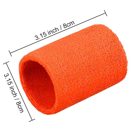 Image of Willbond Wrist Sweatbands, Sports Sweatbands for Competition, Sweat Absorbent, for Basketball, Tennis, Football, Running and Work (Pack of 6)