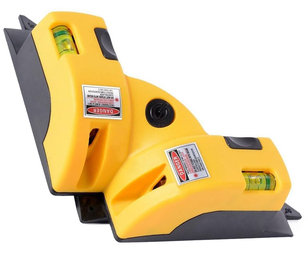 DIY Crafts 90 degree Vertical Horizontal Laser Line Projection Square Level Laser | HF-DC01 Square Right Angle 90 Degree Vertical Horizontal Line Projection Laser Levels Measurement (Yellow, 1 Piece)-image-47