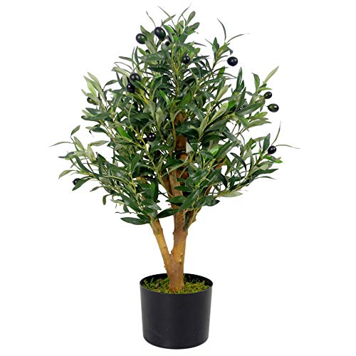 Cespuglio artificiale di ulivo da 65 cm con vaso - parte della nostra gamma premium di piante e alberi artificiali - questi sono praticamente indistinguibili dalle piante reali e sono alcuni dei prodotti più belli che immagazziniamo. Questi sono i migliori ulivi artificiali che abbiamo trovato e le olive su di essi sembrano effettivamente commestibili (non lo sono).