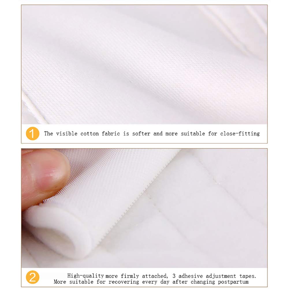 Post Belly Band Postpartum Cintura per Cintura Cinturante per Pancia, Shapewear, Cintura pelvica/Sezione c/Cotone Traspirante 2 in 1,Bianca,M