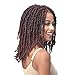BOBBI BOSS Braided Lace Front Wig Free Parting MLF614 Calif. Butterfly Locs 16 (T1B/RED)