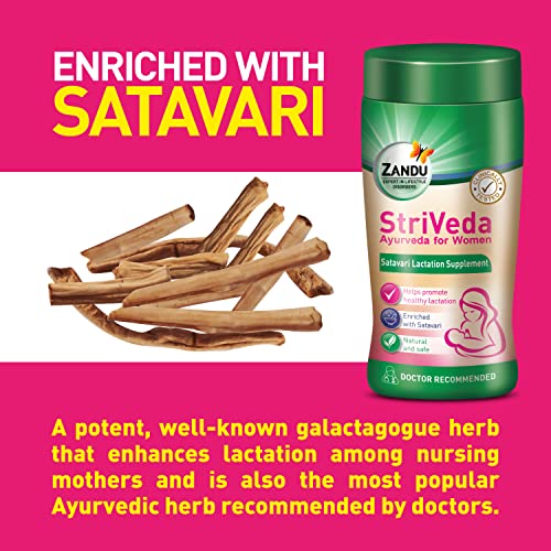 Zandu-StriVeda-Satavari-Lactation-Supplement-for-Increasing-Breast-Milk-Supply-210-g-x-Pack-of-2-Doctor-Recommended-Natural-and-Safe