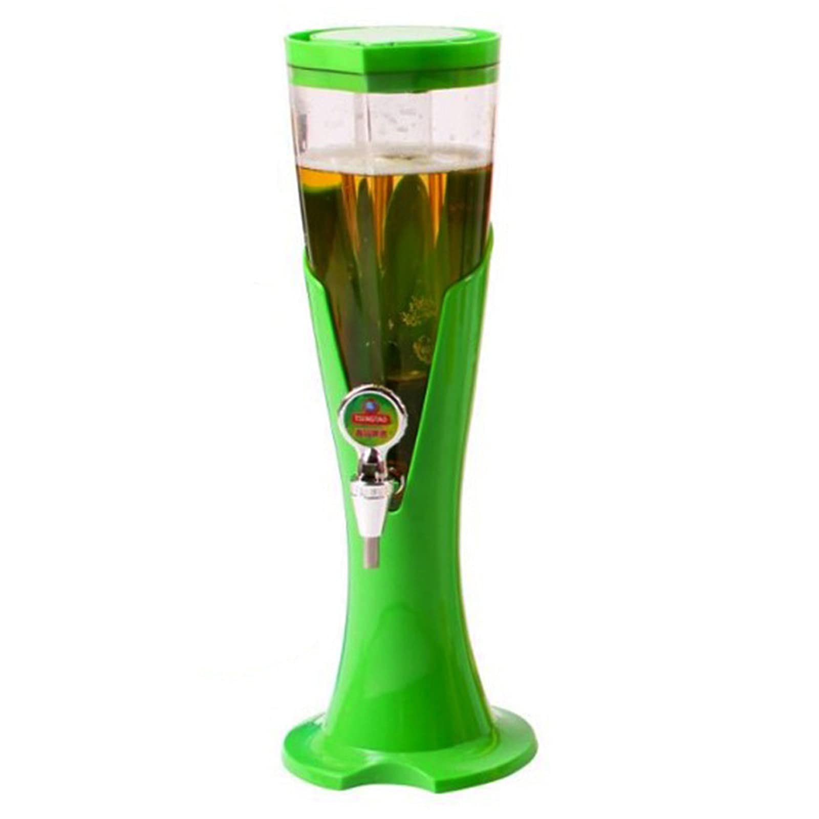Wieża Piwa, Dozownik napojów Beer Tower z rurką do utrzymywania zimnych napojów, idealna na imprezy i gry, akcesoria do baru domowego,5,2.0L