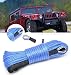 Sedeta 50'x1/4" Strong Durable Dyneema Synthetic Winch Rope 6000LBS Blue Fastness For ATV UTV KFI Vehicle Car Motorcycle