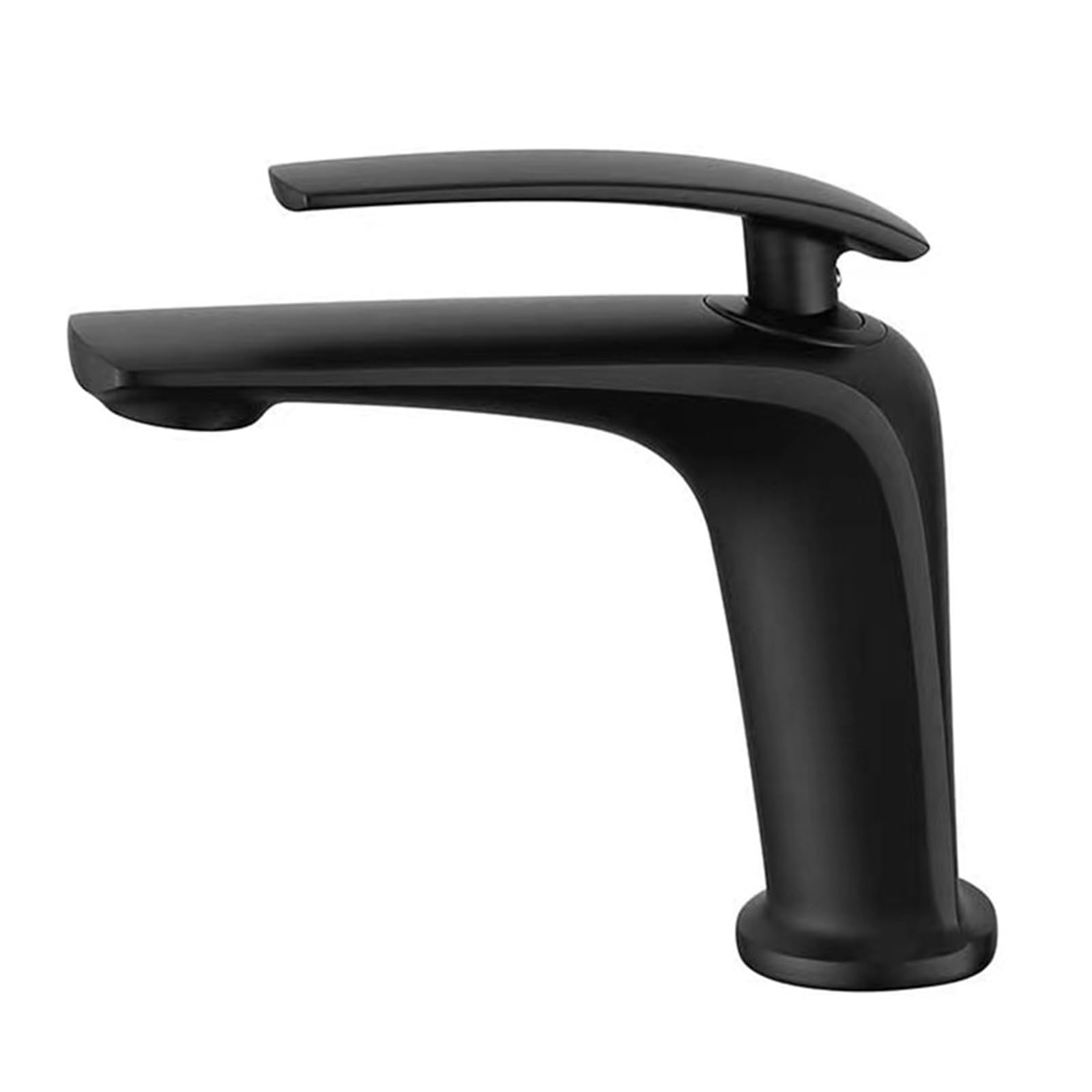 Robinet mélangeur chaud et froid pour lavabo sous comptoir noir
