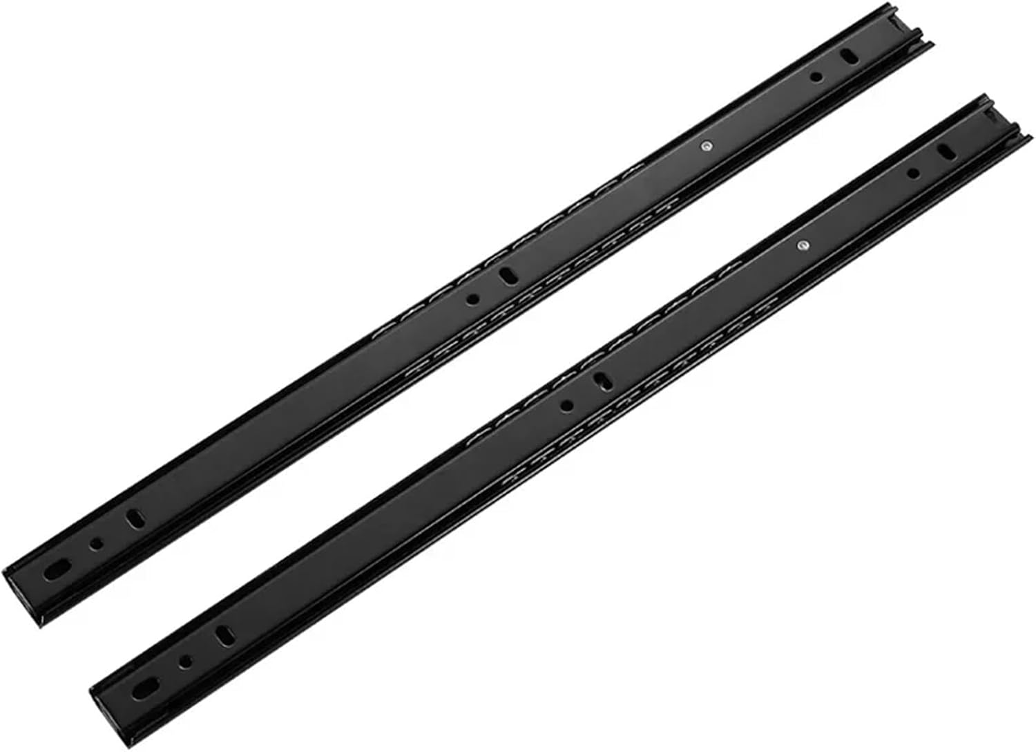 Drawer Slides Drawer Rail 8~20Inch Cold Rolled Steel Slides Close Sliding Track Two-Section Cabinet Furniture Hardware(18 Inch)