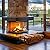HIHADUUM Firewood Rack, 34 in Firewood Storage, Firewood Holder, Wood Rack for Firewood, Double Coated Firewood Rack,Fireplace Organizer Waterproof Rustproof Log Holder for Outdoor Indoor, Black