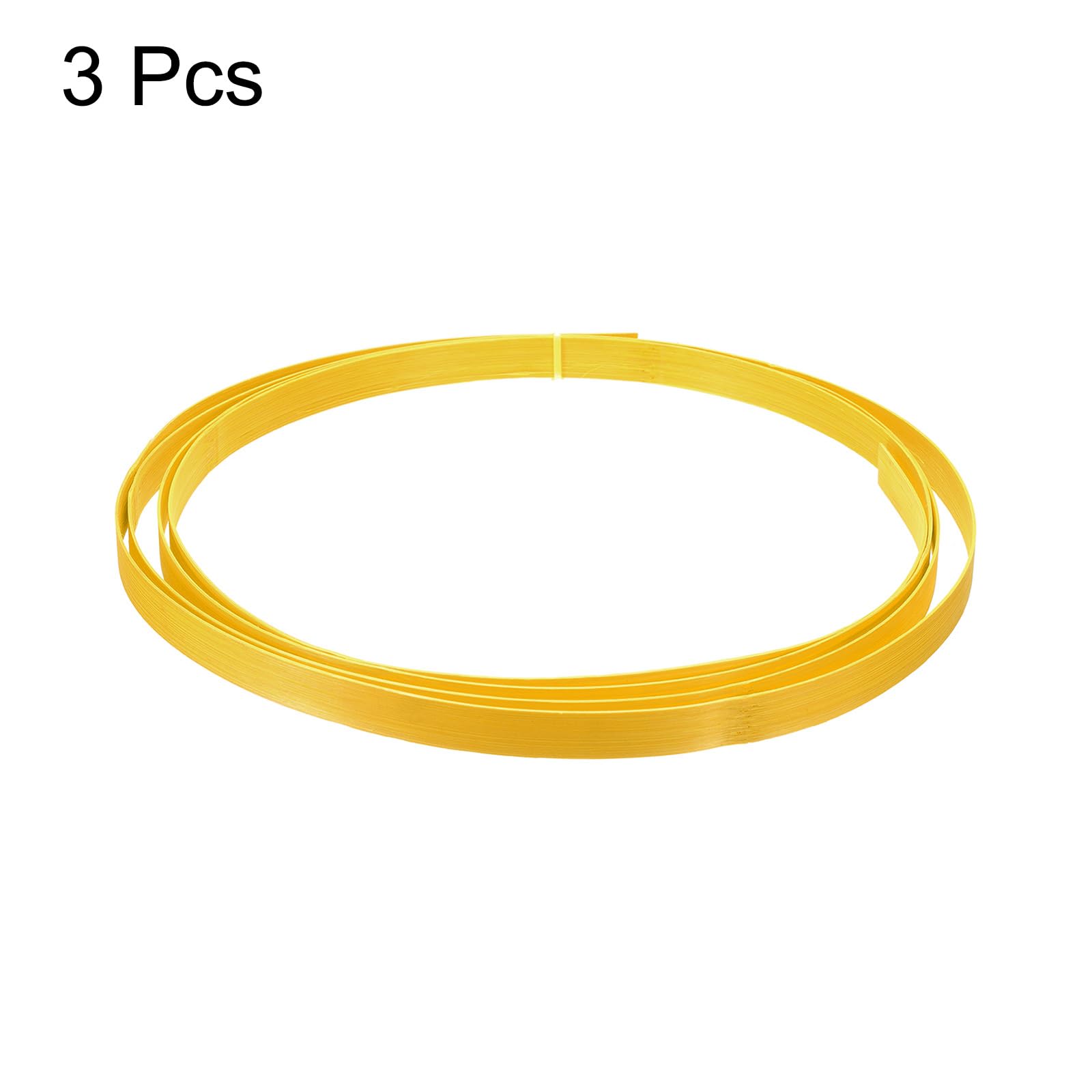 QUARKZMAN 3 Strisce Bambù Per Intreccio 10 Ft X 0.6" Strisce Per Artigianato Superficie Liscia Strisce Piatte Canna Per Intreccio Cesti Vimini Per Fai Da Te Artigianato (Giallo)