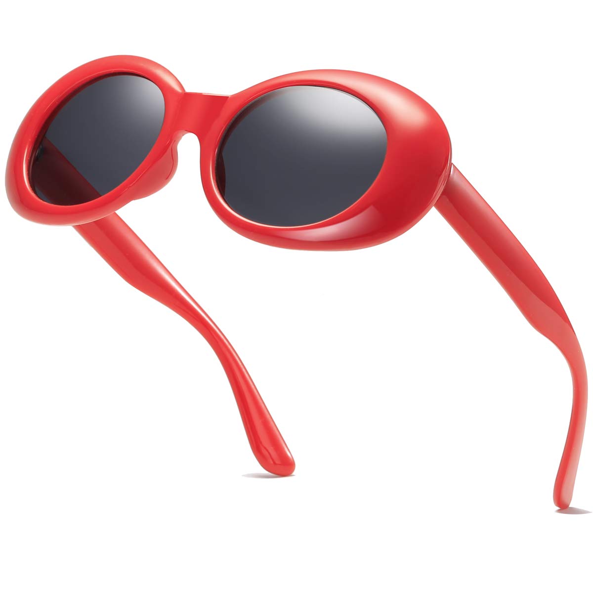 aisswzber Clout Goggles Oval Mod Retro Vintage Sunglasses Kurt Cobain Round Sun Glaases