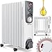 KESSER® Ölradiator Elektrische Heizung mit 13 Rippen 2500W Öl Radiator Elektroheizung Mobil Timer Lüfter Abschaltautomatik stufenlose Temperaturregelung Überhitzungsschutz