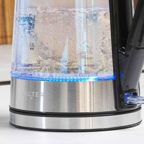 Salter Wasserkocher aus irisierendem Glas, 1,7 l, blaue LED – Ansicht 5