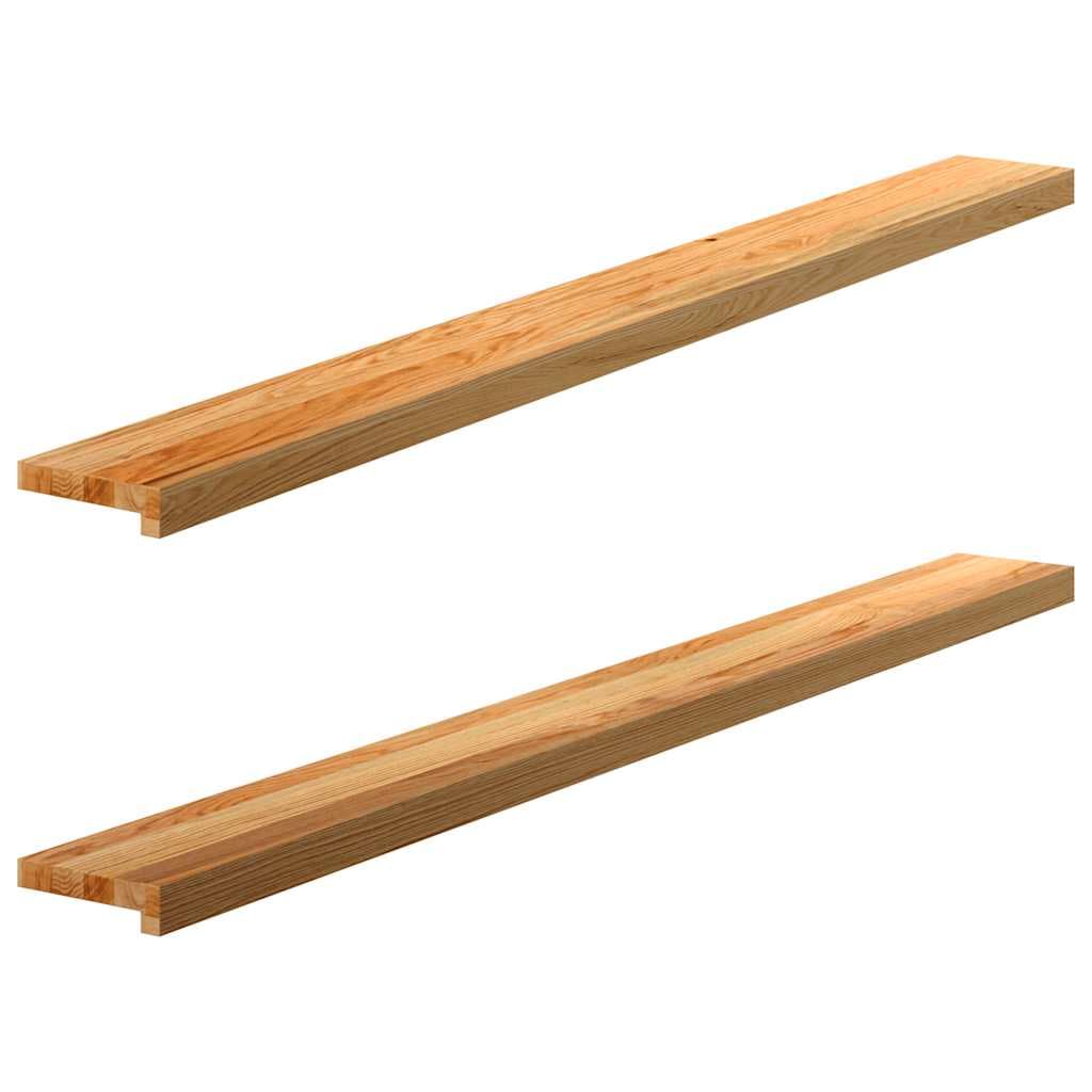 vidaXL Window Sills 2 pcs Light Brown 160x15x2 cm Solid Wood Oak, Window Ledge, Oak Window sill, Wooden Window sill, Window Board, Wooden Stair Tread โ image 1