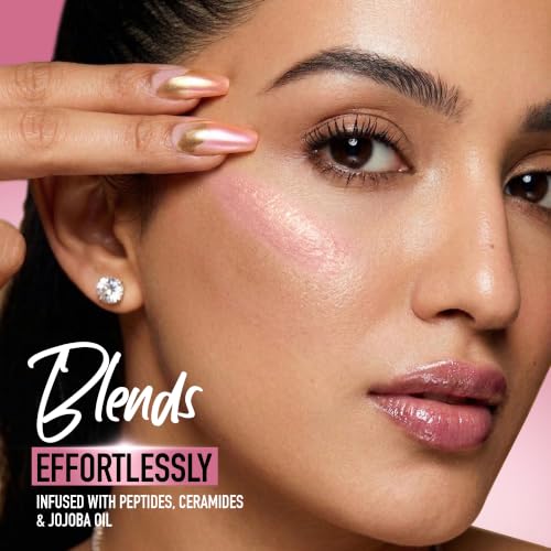 Image of RENEE Yours Truly Strobe Cream for Face | 3 in 1 Highlighter Primer Moisturiser | Glow Cream, Lightweight, Non Sticky | Hydrating Dewy Skin Finish With Peptides | For All Skin Types | Rose Gold - 18g