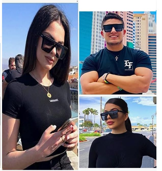 Image of Unisex Stylish Round Sunglasses | TAC Polarized Lens | 100% UV Protection | Men & Women Driving Bikes, Outdoor Sports, Hiking & Travel Eyewear (black sunglass)
