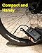 HOTO Air Pump ADV, Tire Inflator Portable Air Compressor with Digital Pressure Gauge 150PSI, Electric Tire Pump with 2*2000 mAh Battery, LED Light & Auto Shut-Off, Fits for Car, Motorcycle, Bike, Ball