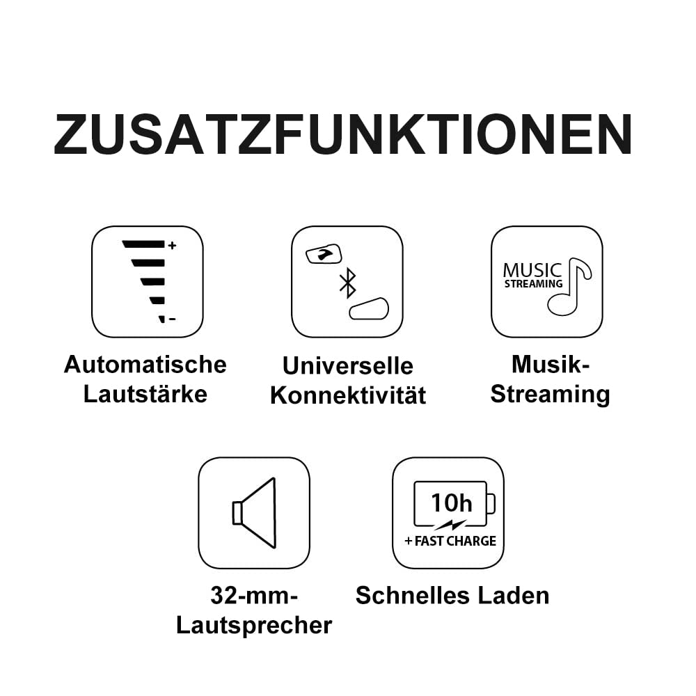 Cardo Spirit Motorrad Bluetooth Kommunikationssystem Headset - Schwarz, Einzelpackung