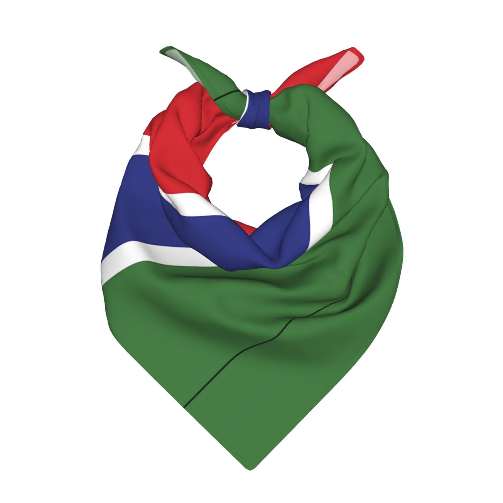 CNTDBU Flag of the Gambia Multipurpose Satin Square Scarf 55x55cm-Silk Feel Bandana for Women Men, Soft Hair Scarf for Styling, Neck Scarf, Headwrap