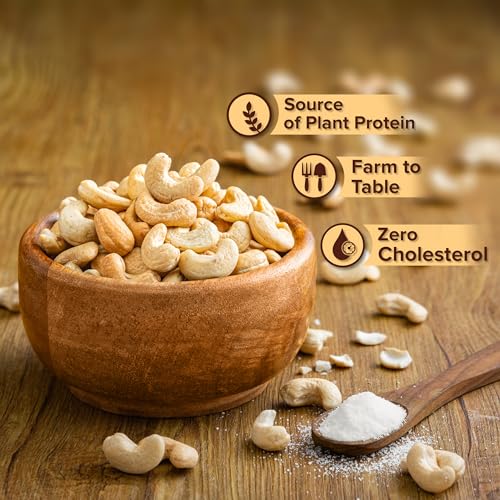 Image of Kravio Premium Roasted Salted Cashew Nuts 200g | Zero Cholesterol Natural Jumbo Size Whole Kaju Nuts & Dry Fruits | Rich in Protein, Roasted Crunchy Delicious Healthy Snacks