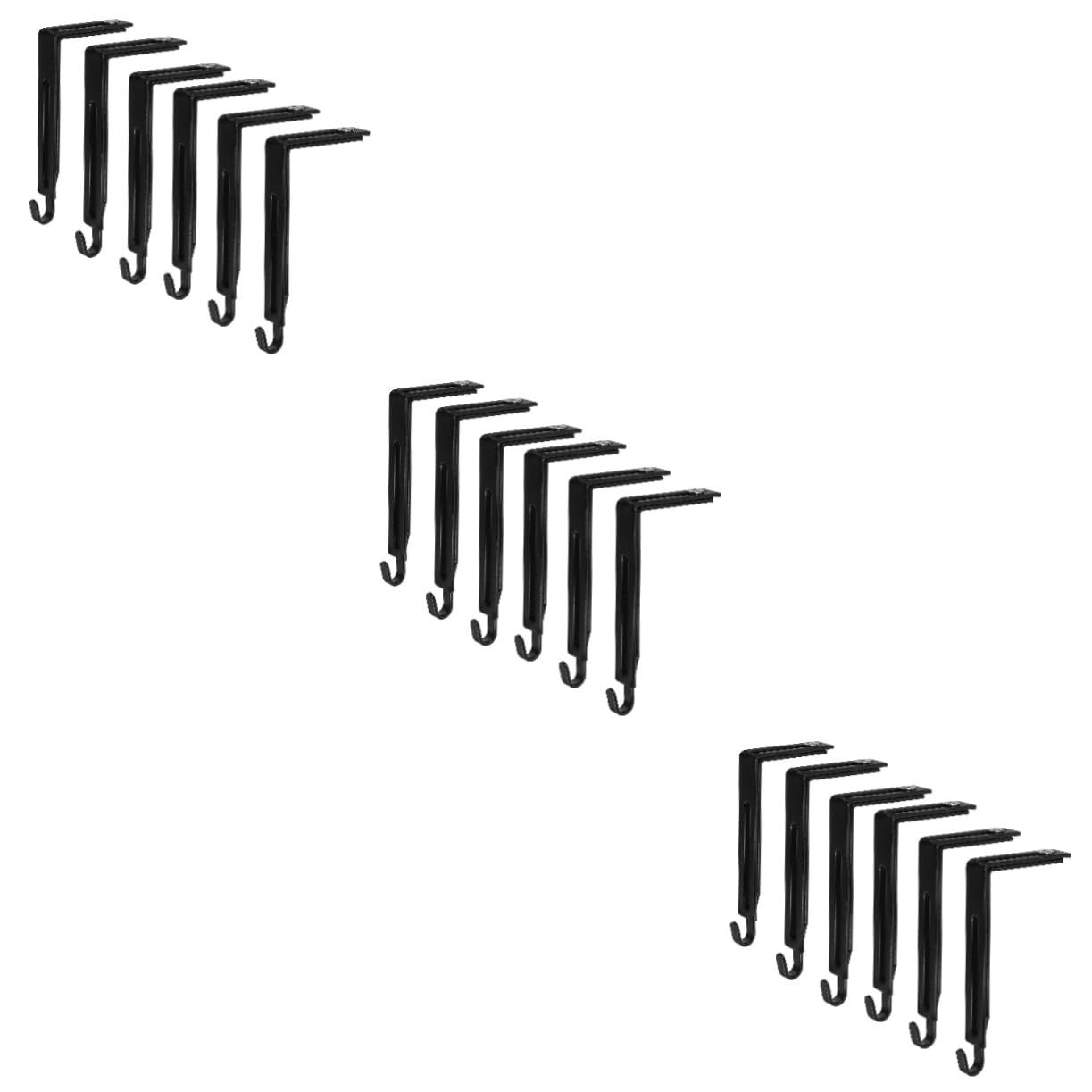 MAGICLULU Ganchos Ajustables Para Puerta De Gabinete De Ganchos De Alta Resistencia Para Colgar Toallas Llaves Y Perfectos Para Organizar Y Optimizar Armarios Y Paneles 6 Piezas*3