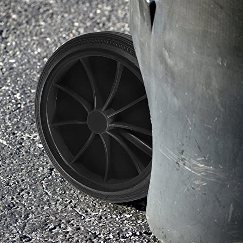 Healvian Garbage can Wheels Replacement Small Rubber Wheels with 19.49In Hollow Shaft for Easy Trash can Mobility Quiet Operation for Home Office - Thumbnail 5