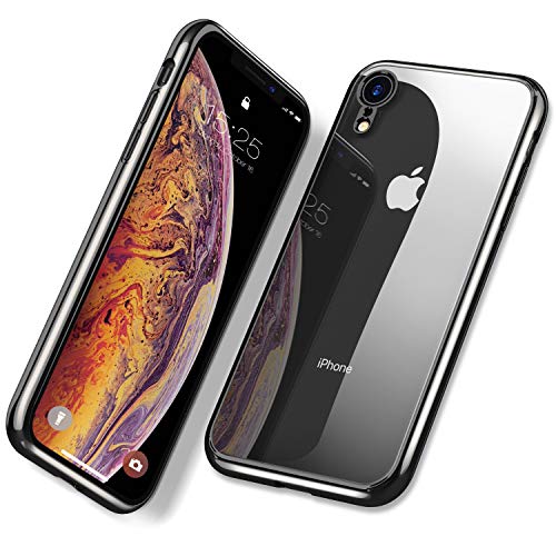 MILPROX iPhone XR Case, Brilliant Series Clear Thin Cover with Metal Electroplated Edge Slim Case for iPhone XR 6.1