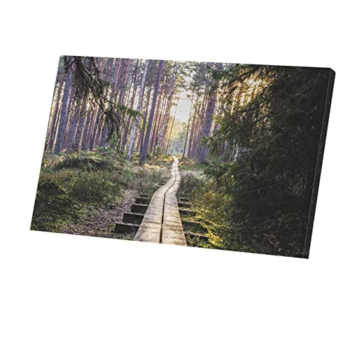 Tableau forêt au printemps pour salon zen et lumineux 98x60 cm