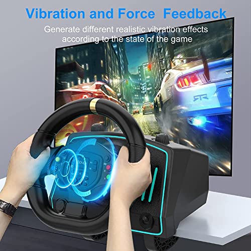 Doyo Xbox Steering Wheel, Gaming Racing Wheel With Pedals Clutch And Shifter Sim Driving Racing Wheel For Xbox One/Xbox Series X S/ Ps4/ Ps3/ Pc/Xinput/Xbox 360/ Switch/Android thumb #3