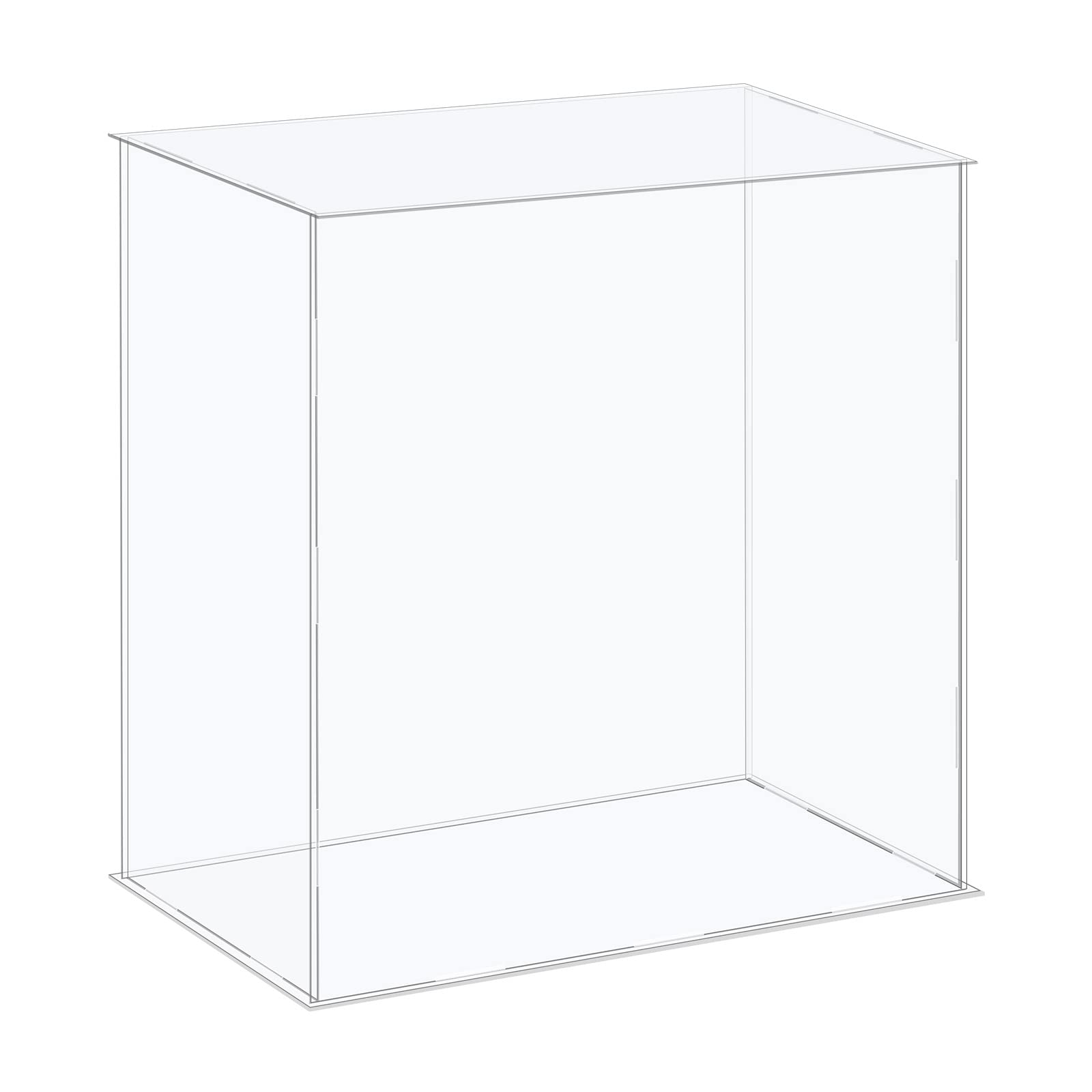 MECCANIXITY Scatola di immagazzinaggio del cubo della scatola di plastica acrilica della scatola di esposizione chiara monta la vetrina 14.1x8.3x14.1 pollici per gli oggetti da collezione