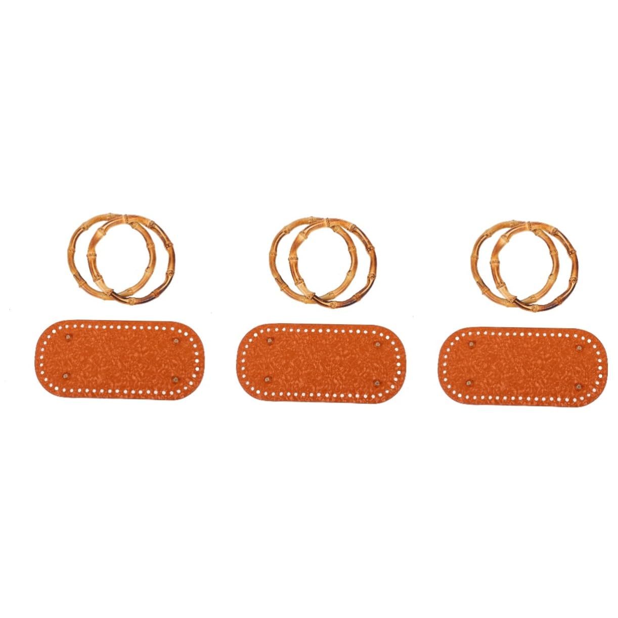 jojofuny 3 Juegos Asas para Bolso con Base de PU y Moldeador Inferior Accesorios Diy para Bolsos Tejidos de Cumpleaños para Reparación y Personalización de