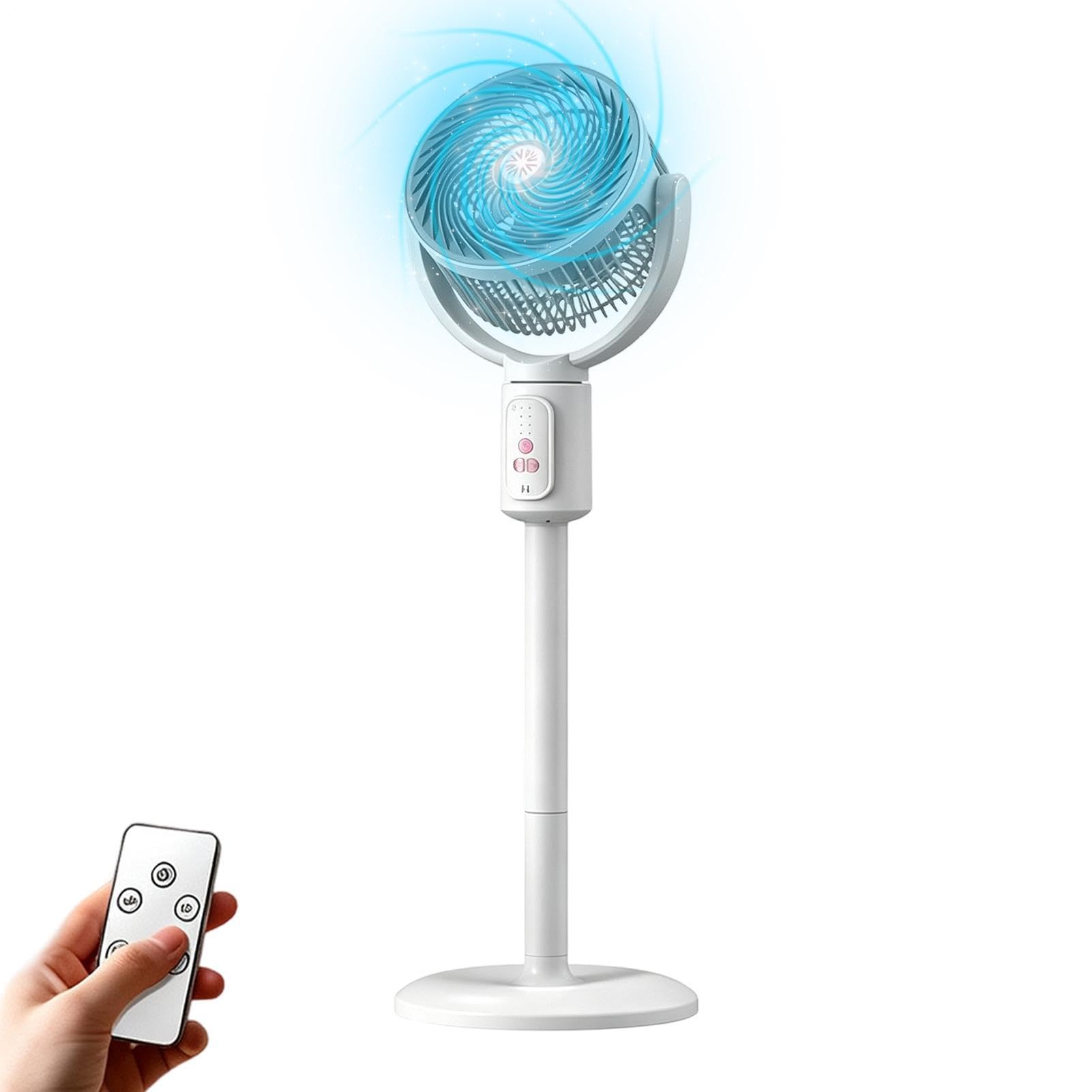 Ventilatore A Piantana Oscillante 5 Velocità Oscillante 180° Altezza | Potente Ventilatore A Pianta Per Camera Da Soggiorno Cucina Ufficio Domestico Dormitorio