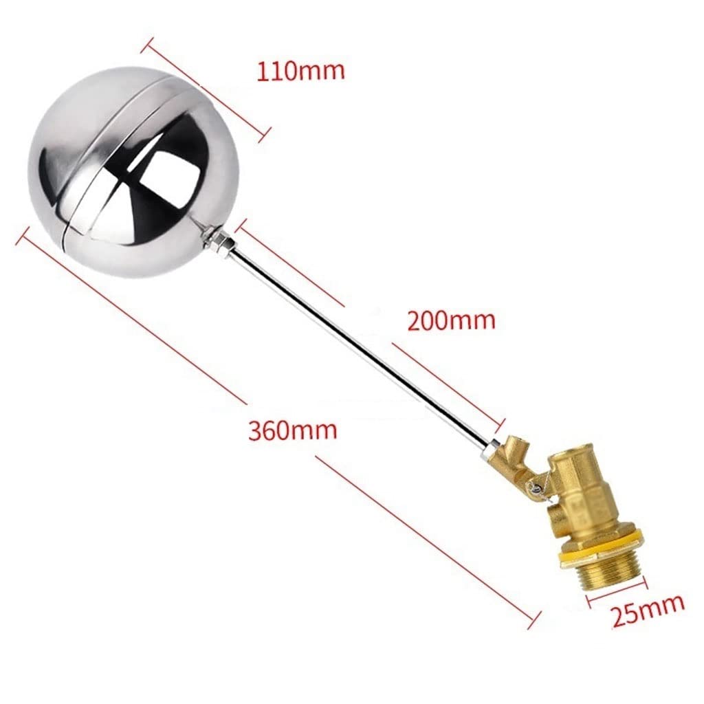 Zawór pływakowy kulowy, 1 szt. 1/2" 3/4" 1" Zbiornik ze stali nierdzewnej z kontrolą przepływu, DN15 DN20 DN25(3/4")