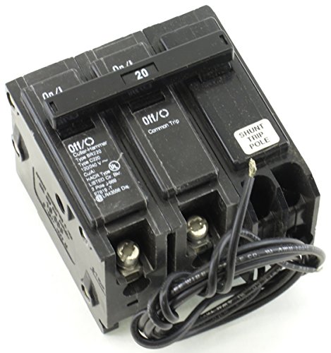 Cutler Hammer br220st Circuit Breaker, 2-Pole 20-Amp with shunt trip