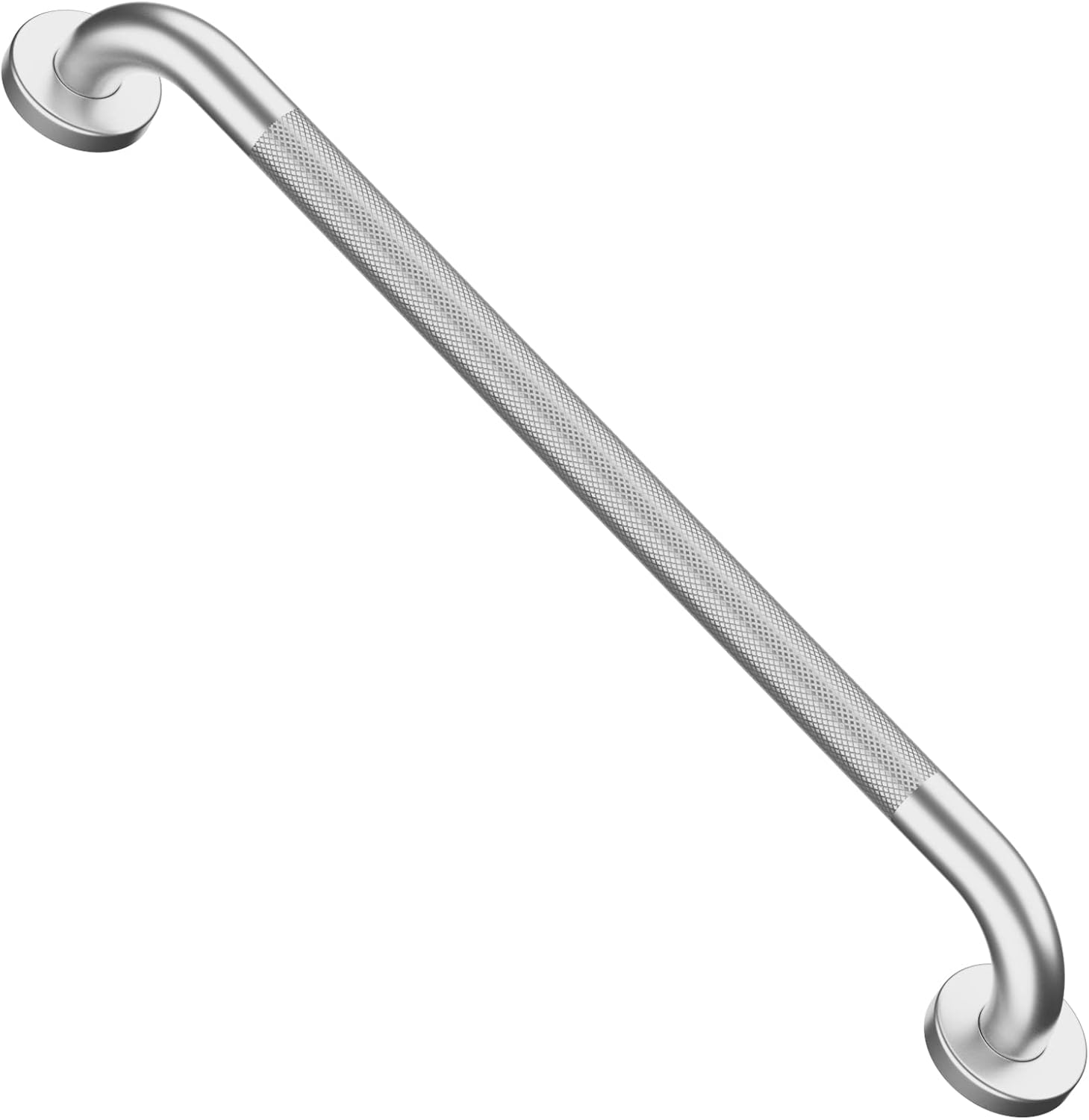 Satin Brushed Nickel Shower Grab Bars 24 Inch w/Anti-Slip knurled Grip, iMomwee Stainless Steel Wall Mount Bathroom Safety Balance Handrail, Handicap Elderly Senior Assist Textured Grab Bar Handle 24 Inch satin brushed nickel