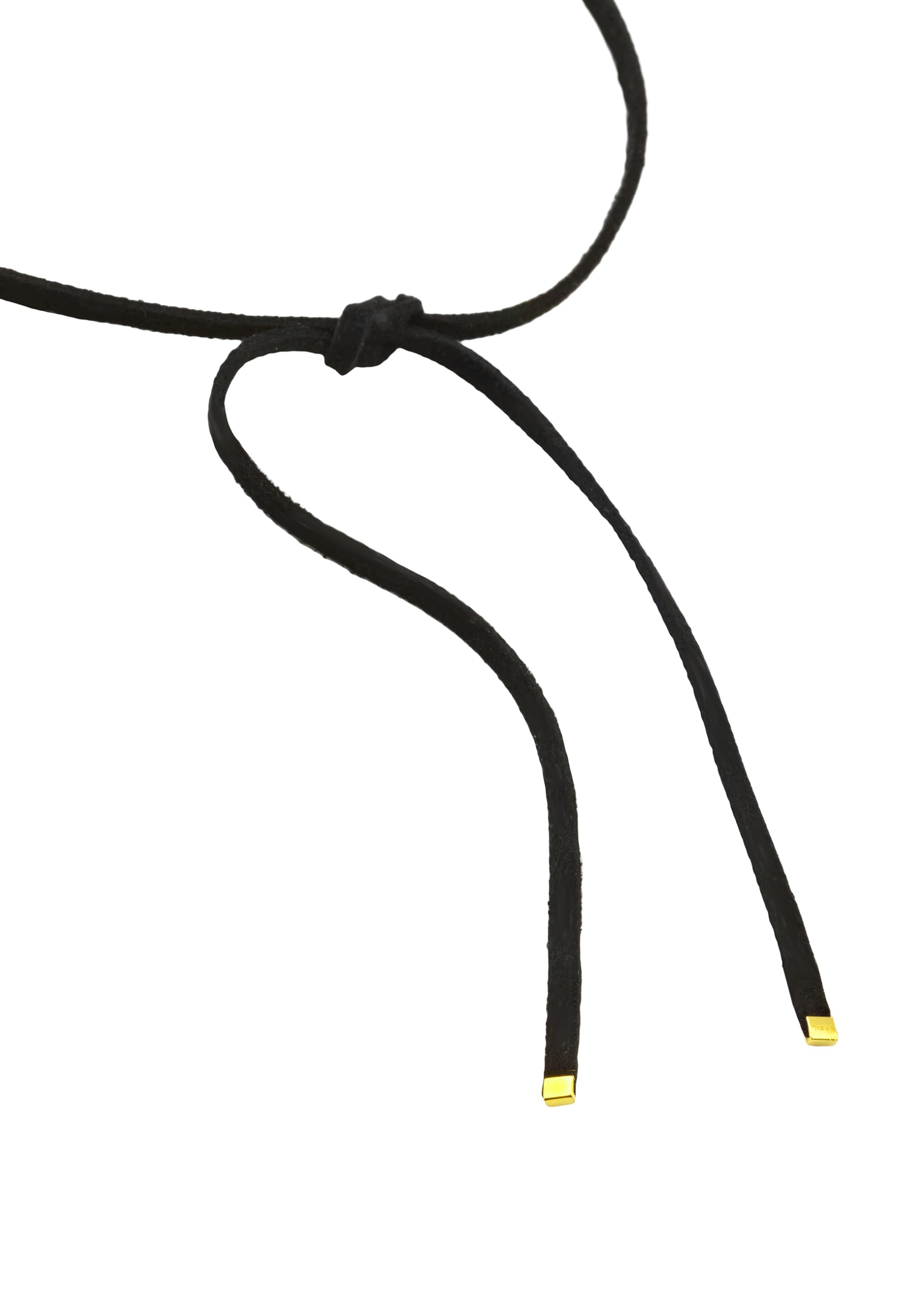 Breil, Collezione Big Heart, Choker Donna con Cordino in Camoscio Nero Dotato di un Elemento Bombato in Acciaio Lucido a Forma di Cuore, Finalini in Acciaio, Lunghezza 110 cm