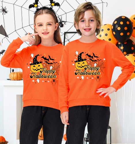Image of Remimi Kids Halloween Sweatshirt Long Sleeve Thanksgiving Tops 3-14 Years