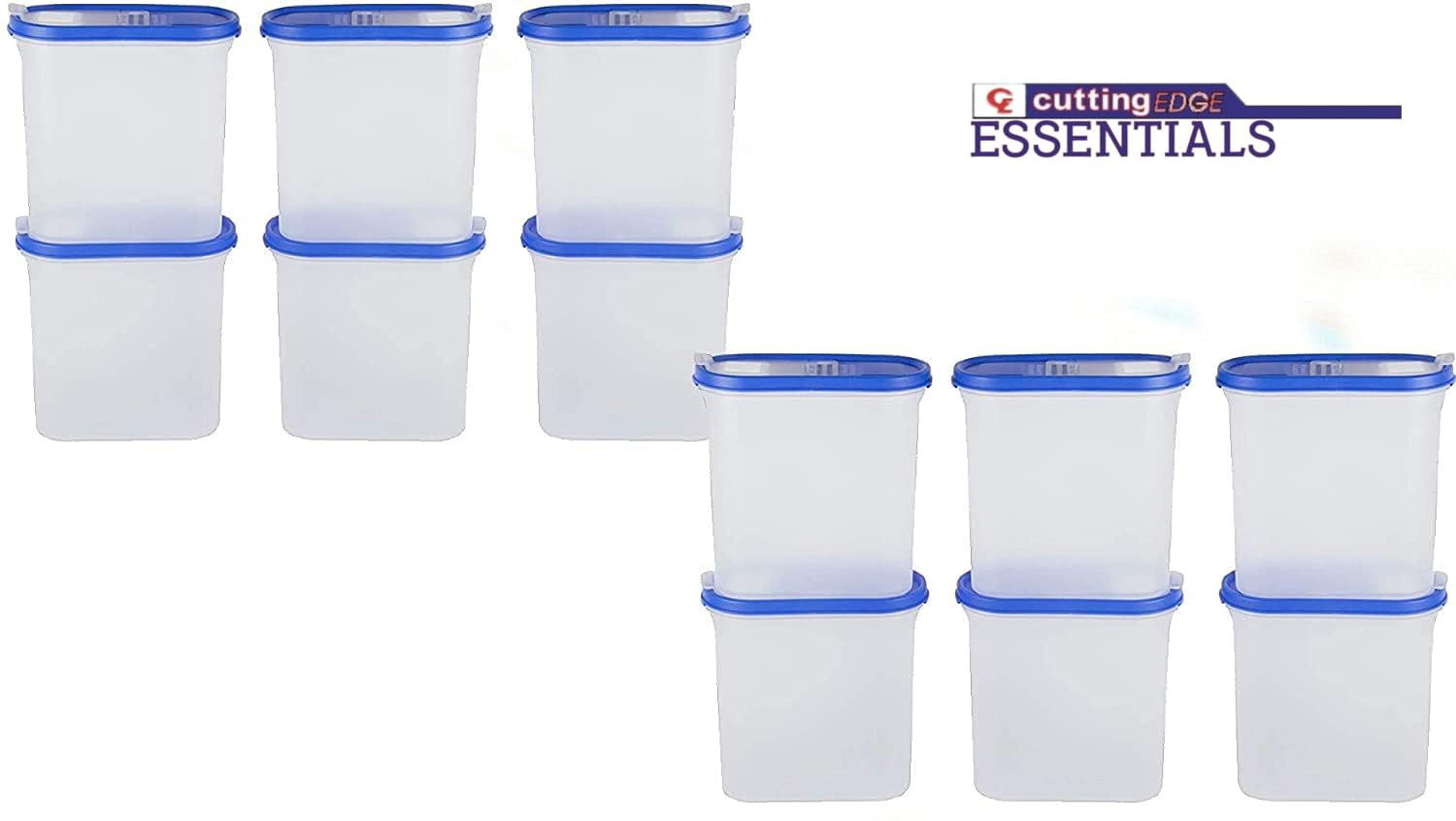 Cutting Edge Essentials Jars - 1.8L Blue (Set of 12) -2