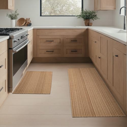 MatEssenz Kitchen Mats for Floor, Kitchen Rugs, Machine Washable Mats...