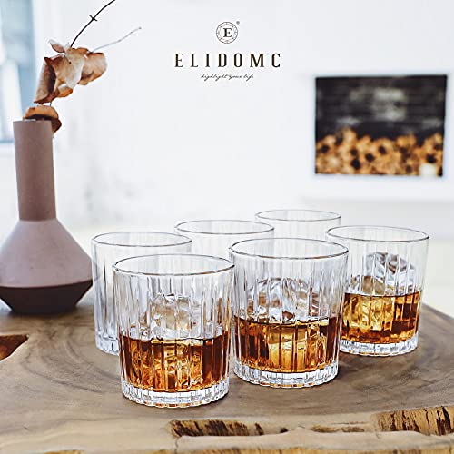 Elidomc Vertical Stripe Old Fashioned Whiskey Glasses With Luxurious Box thumb #6