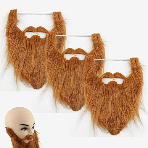 3 Piezas Barbas Falsas Bigotes Postizos Divertidos de Halloween para Fiesta de...