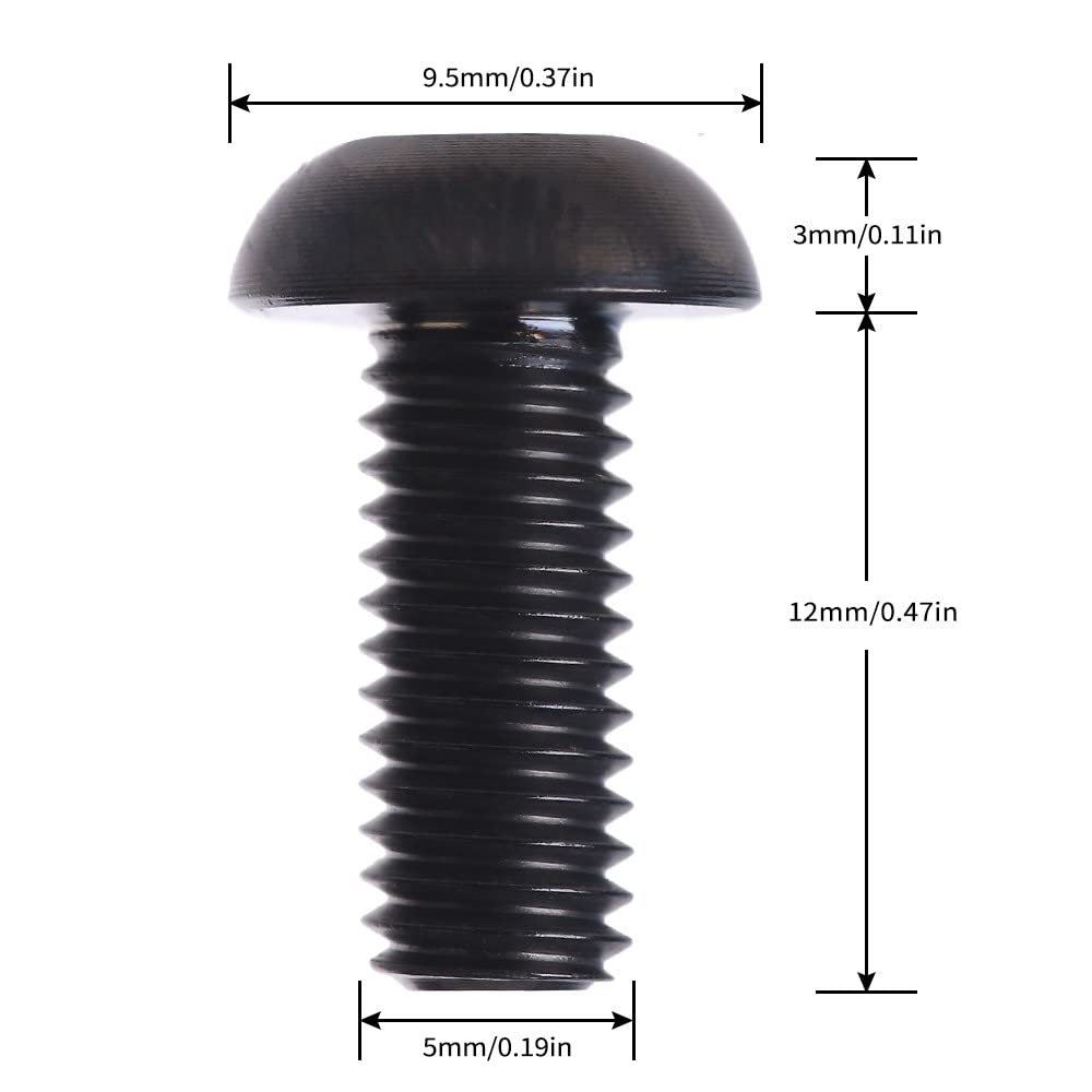 Śruba mocująca z tytanu, 2 sztuki śrub M5 x 12 mm do koszyka bidonu, lekka śruba mocująca ze stopu tytanu do motocykli wyścigowych