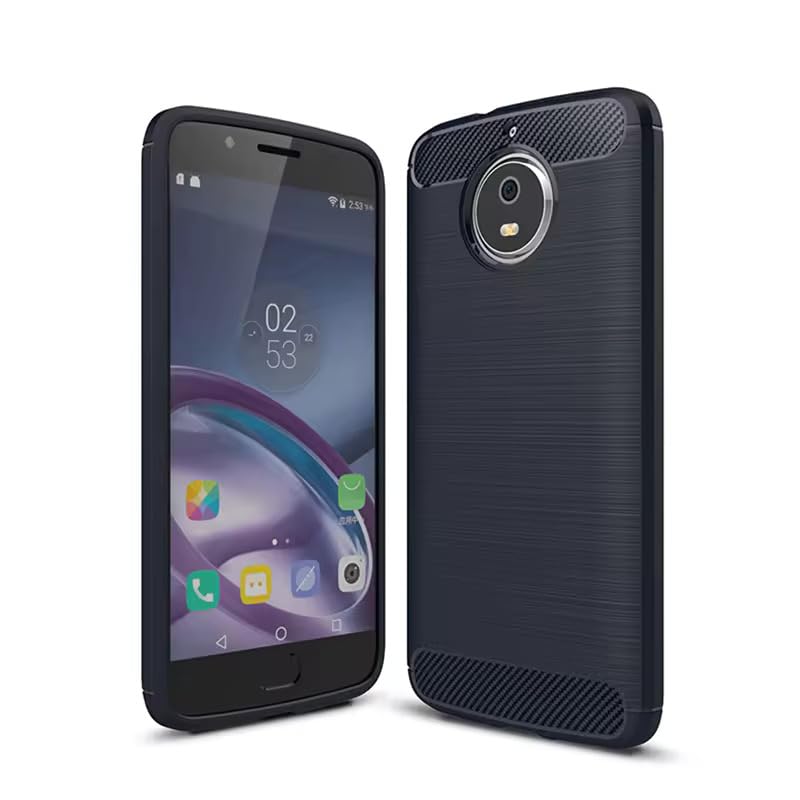 Image of Hybrid Carbon Fiber Back Case for Moto G5s Plus (Blue)