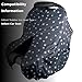 JJ Cole DreamGuard Packable Car Seat Canopy - Breathable and Adjustable Infant Car Seat Cover - Stars