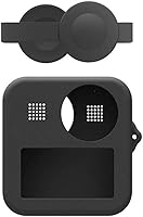 Vista 1 de Cuerpo de cámara de silicona y cubierta de lente, funda de silicona suave, cordón ajustable, para Max, negro