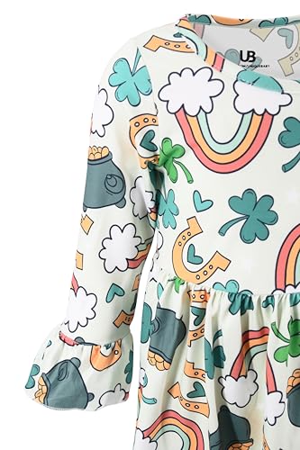 Image of Girls Long Sleeve Ruffled Dresses for Toddlers and Kids