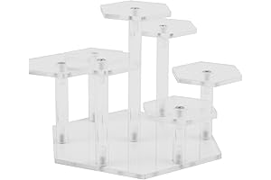 7-Tier Clear Acrylic Figure Holder Stand for Collectibles Display