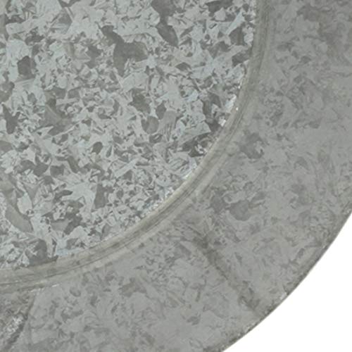 Set de 4 Platos Cargadores Metálicos galvanizados 13 pulgadas miniatura 6