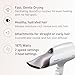 Panasonic Nanoe Salon Hair Dryer with Oscillating QuickDry Nozzle, Blow Dryer with Diffuser and Concentrator Attachments, 3 Speed Heat Settings for Easy Styling and Healthy Hair - EH-NA67-W (White)