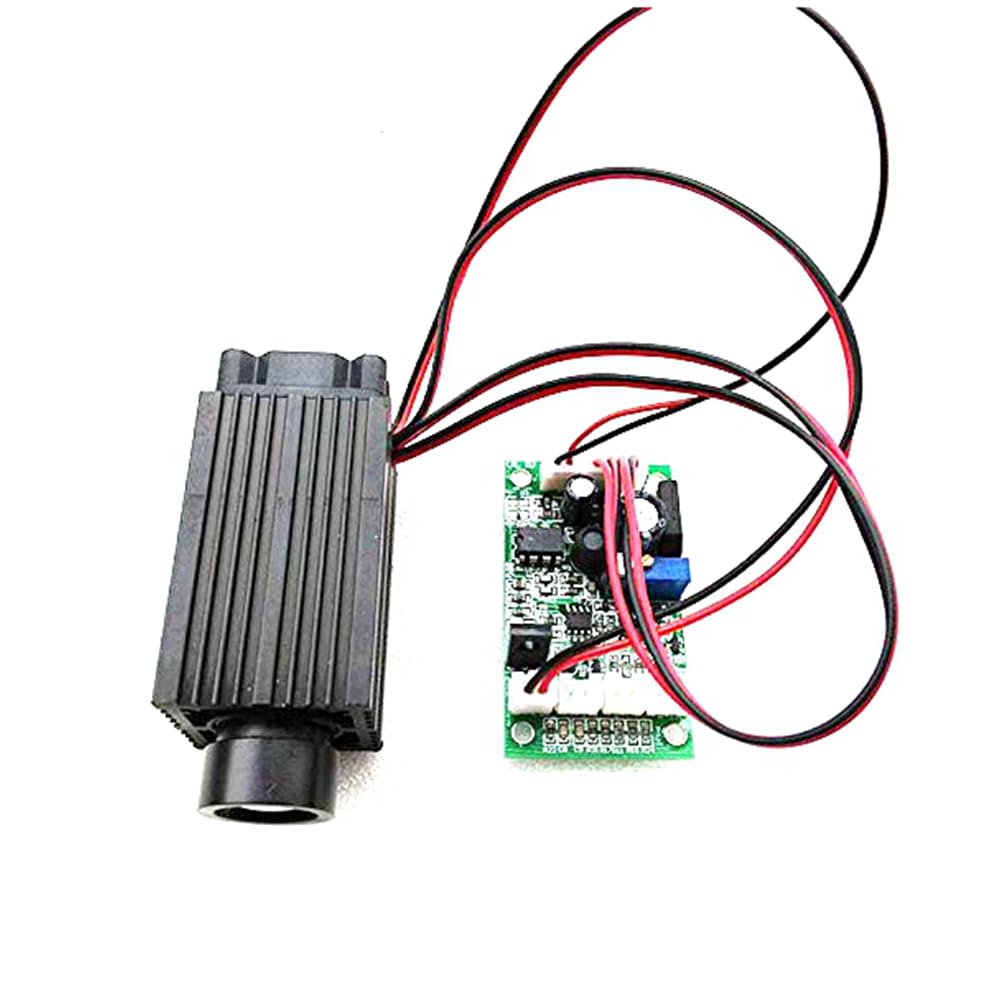 12V Fat Beam 532nm 80mW Green Diode Laser Dot Module 33x33x78mm /Driver out & TTL 0-20KHz